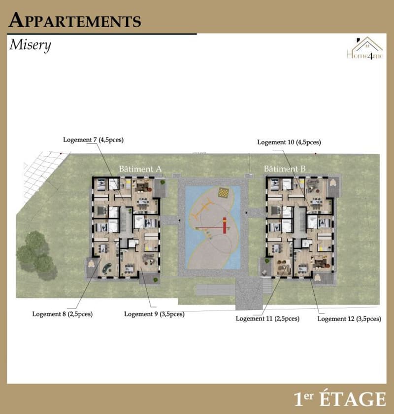 In vendita appartamento di 2,5 locali con giardino nel comune di Misery (10)