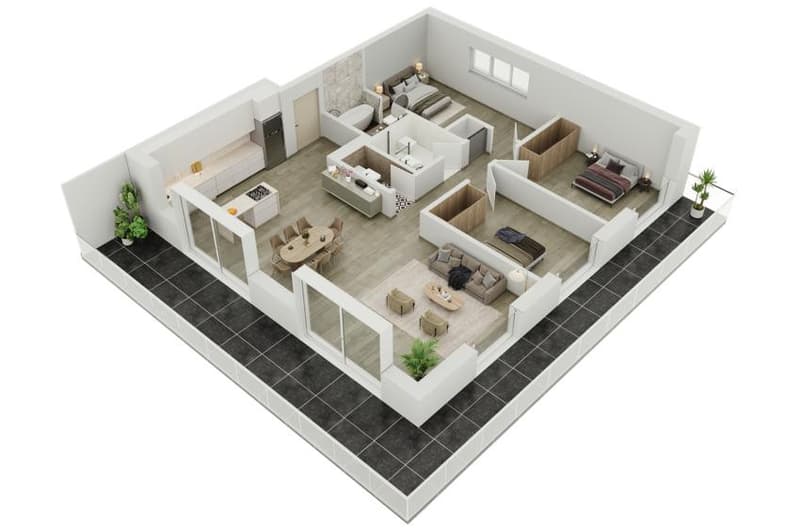More than 2 lots available! Magnificent 4.5-room apartment with garden (5)