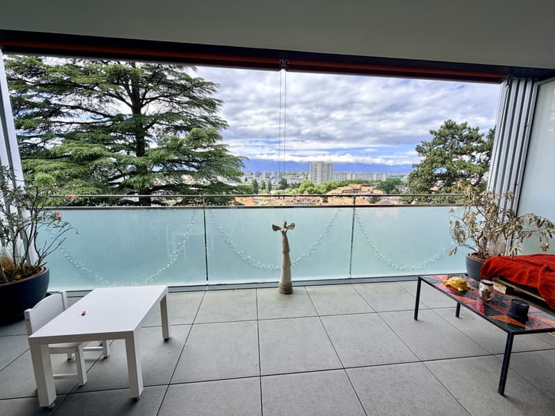 Contemporary apartment with dominant view of Geneva, in a green setting (5)