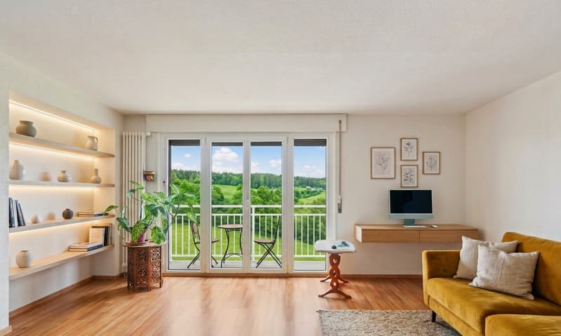 Charmantes 3.5-Zimmer-Wohnung in Le Locle mit freier Sicht auf die Natur (1)