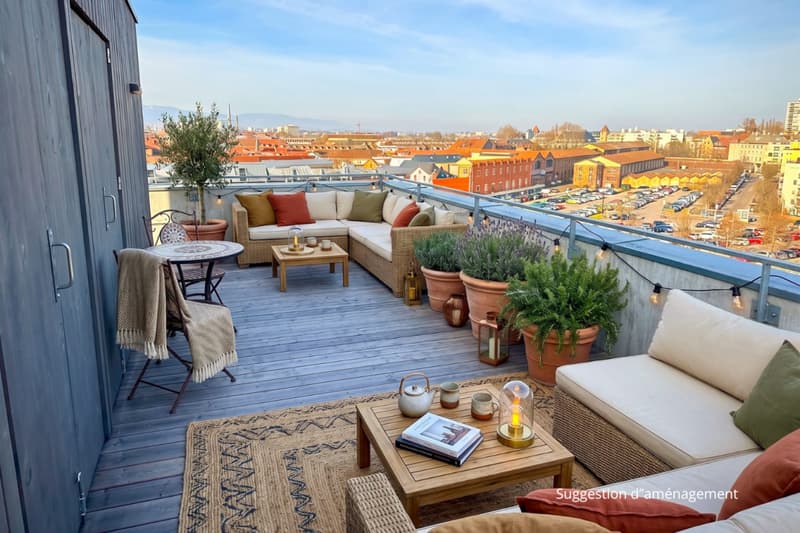 Loft Penthouse with Rooftop and 360-degree view at the French border (1)