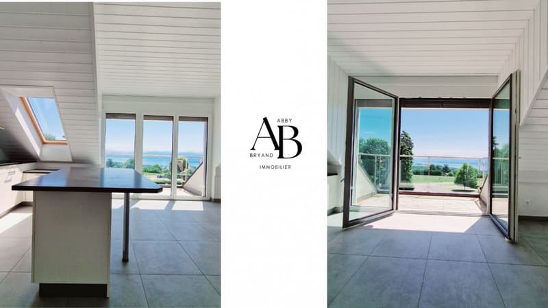 En exclusivité, Duplex vue lac et Mont-Blanc, centre Village à Arzier (4)