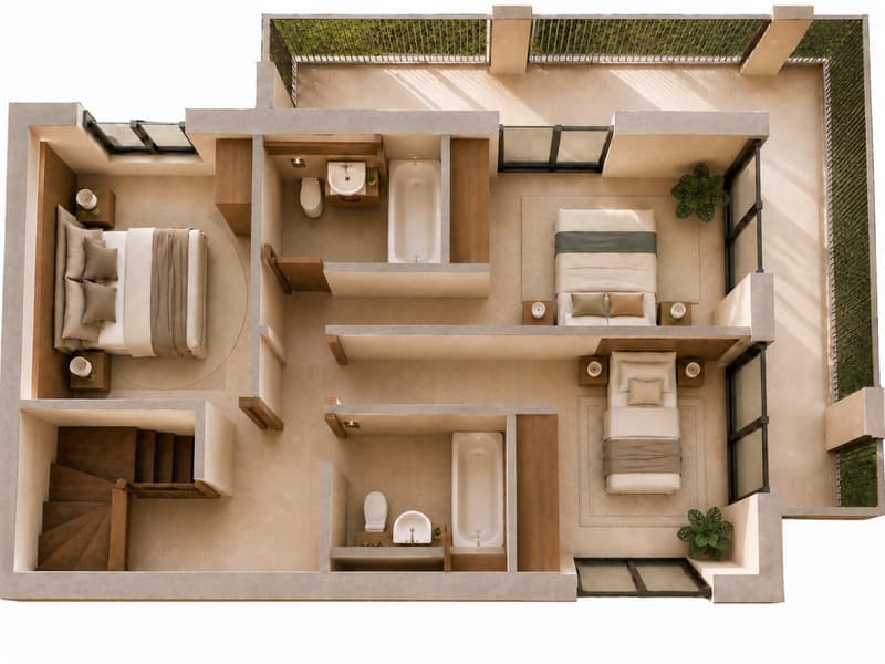 NEUVE - 102 m2 de Terrasses et ROOF-TOP pour cette VILLA 4.5 pcs de 316 m2 utile (6)