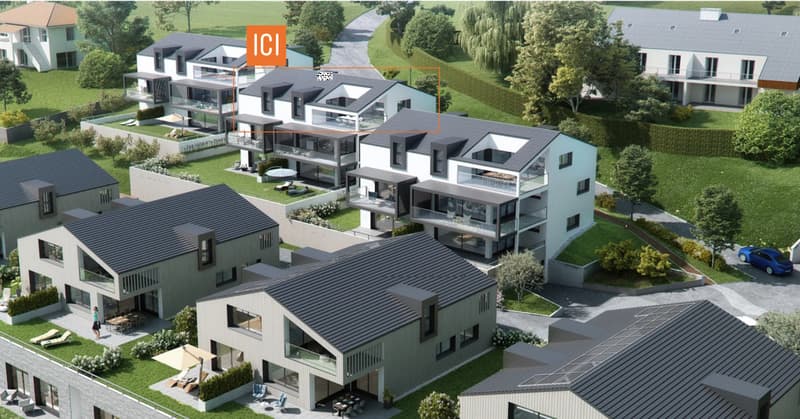 Lumineux appartement de 5,5 pièces, terrasse, très belle vue lac (1)