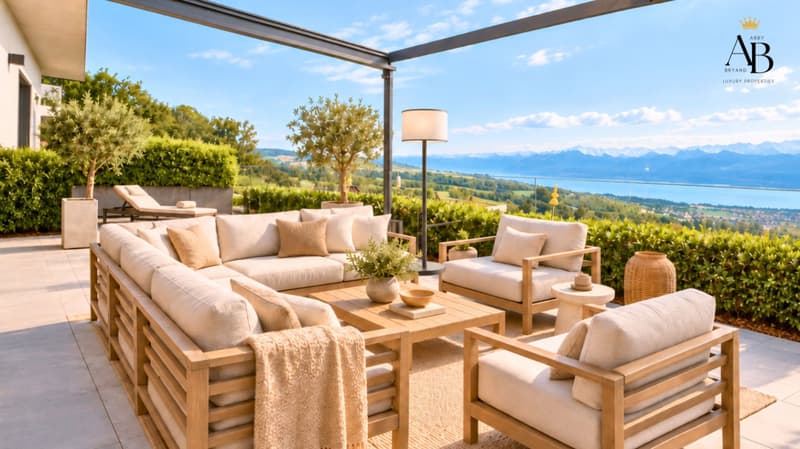 Blue Horizon, appartement contemporain 5,5 pièces, vue lac et Mont Blanc (4)