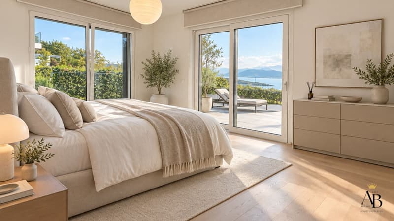 Blue Horizon, appartement contemporain 5,5 pièces, vue lac et Mont Blanc (8)