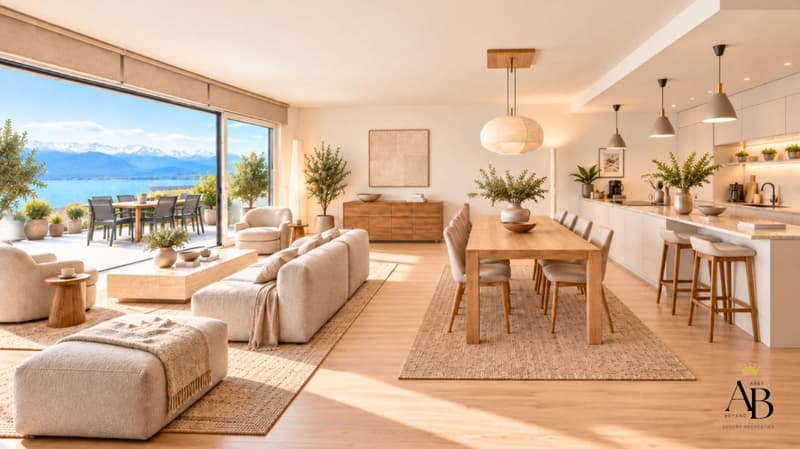 Blue Horizon, appartement contemporain 5,5 pièces, vue lac et Mont Blanc (3)