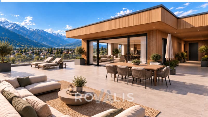 **2.5 Zimmer Attikawohnung mit 67 m² Dachterrasse in Gamsen** (1)