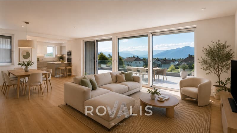 **4.5 Zimmer im 1. OG mit 116 m² und Alpenpanorama, Neubau Gamsen** (3)