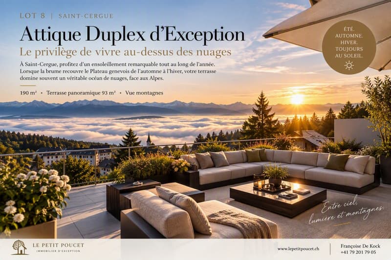 NOUVEAU - EN EXCLUSIVITÉ - ATTIQUE DUPLEX PANORAMIQUE À SAINT-CERGUE (1)