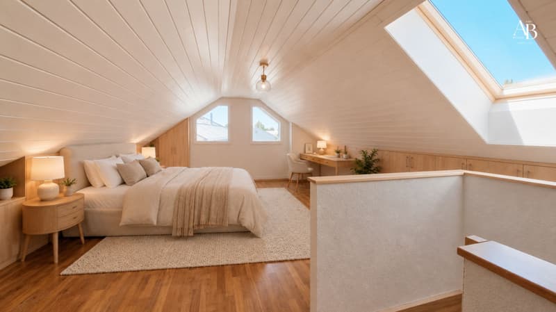 En exclusivité - Duplex Blue Lake : vue lac et Mont-Blanc au coeur d'Arzier (7)