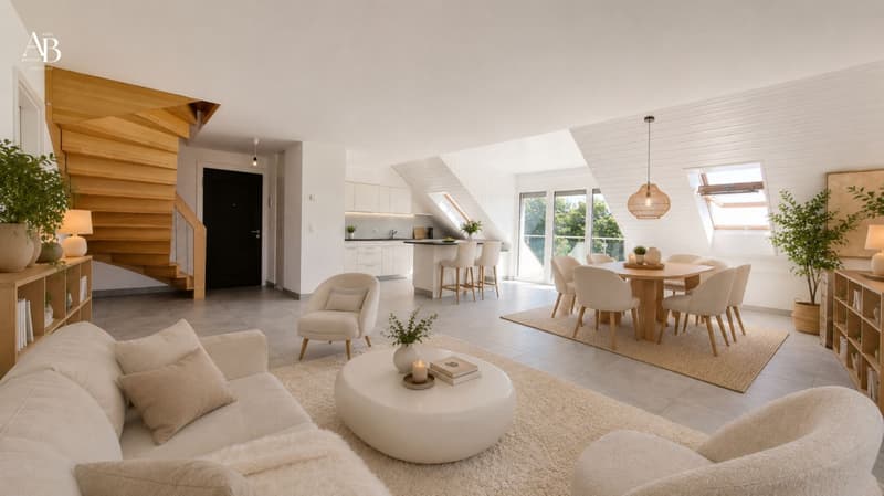 En exclusivité - Duplex Blue Lake : vue lac et Mont-Blanc au coeur d'Arzier (3)