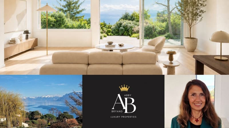 En exclusivité, Abby Bryand immobilier : Magnifique maison vue lac à Buchillon (1)