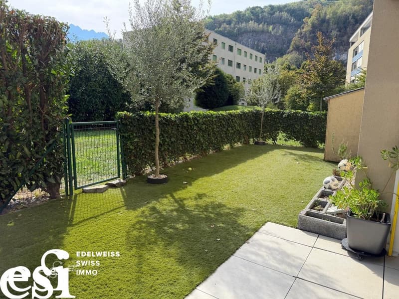 Splendide appartement minergie de 4.5 pces avec terrasse-jardin à Collombey (2)