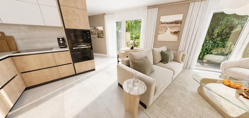 Au-dessus des nuages : superbe 2.5 pièces neuf 66m2 avec balcon de 27 m² (1)