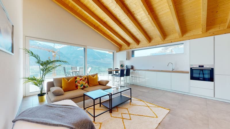 Superbe attique avec vue sur la Vallée du Rhône (1)