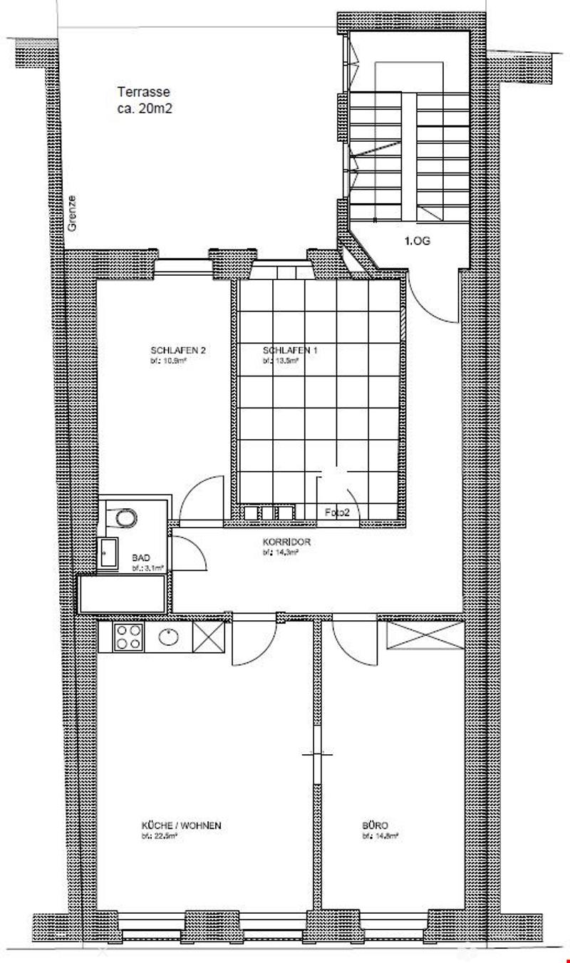 4 Zimmer Wohnung mit Terrasse im 1.OG – angrenzend an die Altstadt (2)