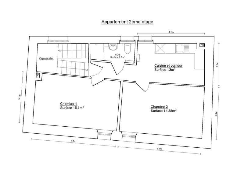 Appartement 2 pièces lumineux et rénové ! (8)