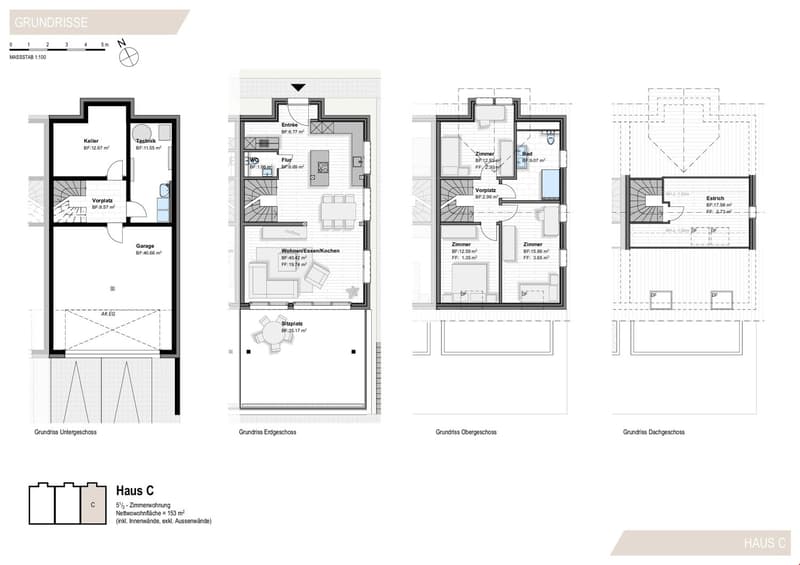 Neubau drei moderne Einfamilienhäuser nach Minergie-Standard in Riedstätt (12)
