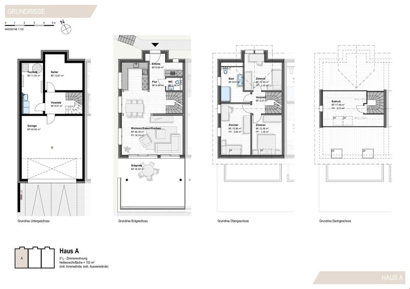 Neubau drei moderne Einfamilienhäuser nach Minergie-Standard in Riedstätt (10)