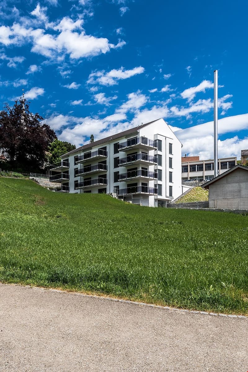 Modernes, alleinstehendes Mehrfamilienhaus