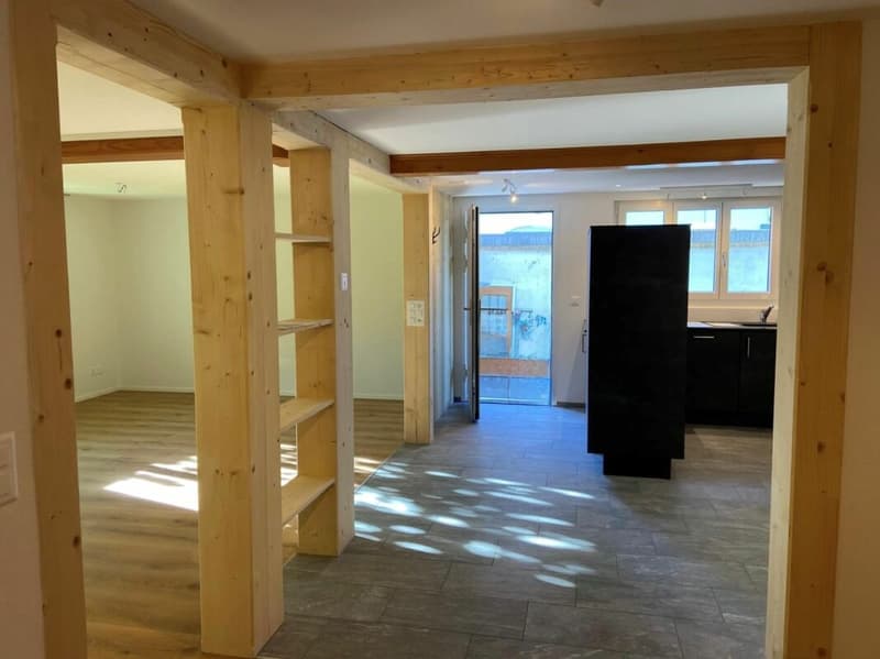 Leben wie im Einfamilienhaus - renovierte 5.5-Zi-Maisonettewohnung mit herrlichem Umschwung (ca. 600 m2) (2)