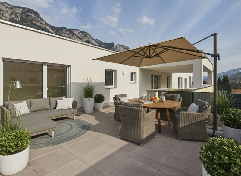 Penthouse dream above the roofs - 197 m² terrace with panoramic mountain views (5)