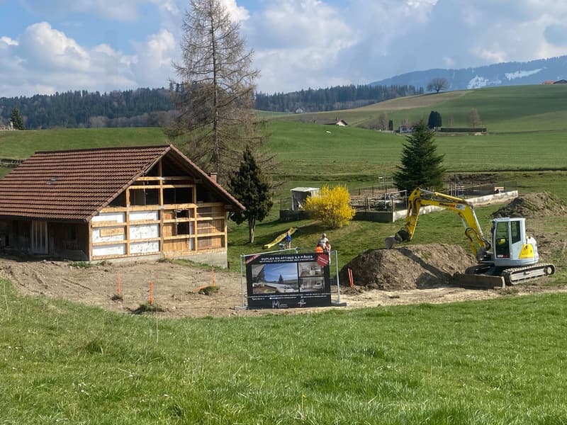 Magnifique attique 5,5 pièces avec une très belle vue campagne (7)