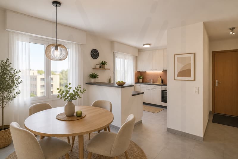 Appartement mit 4,5 Zimmern zwischen Bulle und Freiburg (2)