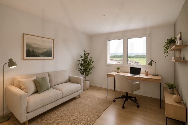 Appartement en attique de 4.5 pièces avec vue panoramique sur la campagne sans vis-à-vis ! (6)