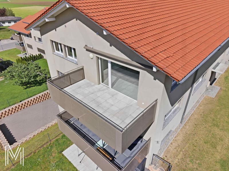 Appartement en attique de 4.5 pièces avec vue panoramique sur la campagne sans vis-à-vis ! (8)