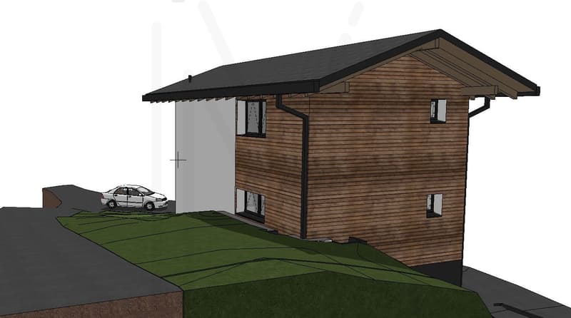 Baugrundstück mit Baugenehmigung für ein Einfamilienhaus/Chalet (7)