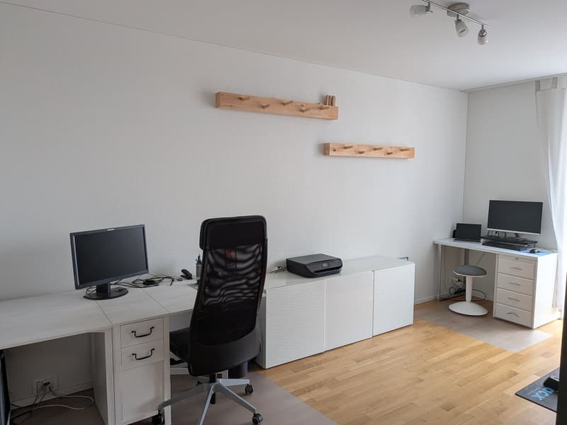 BEFRISTET: 01.09.2026 - 19.12.2026; Moderne möblierte 3.5-Zimmer-Wohnung mit Balkon und Bergsicht (11)