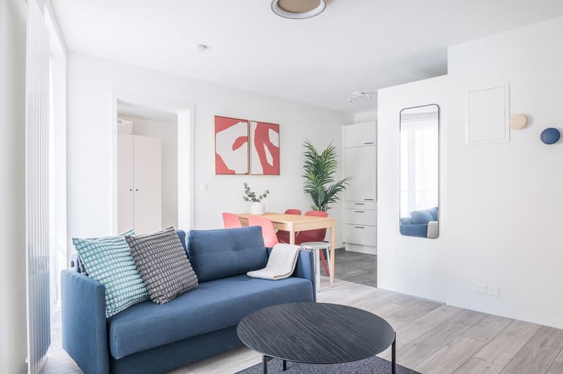 2 minutes à la gare principale - appartement meublé de 2,5 pièces (2)