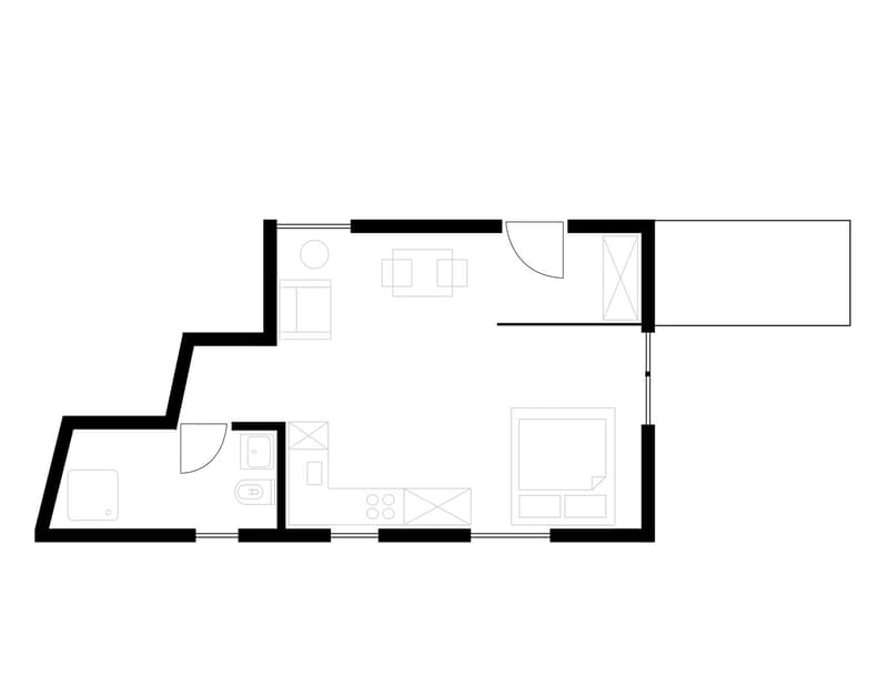 2min zum HB - möblierte 1.5 Zimmerwohnung mit privater Terrasse (12)