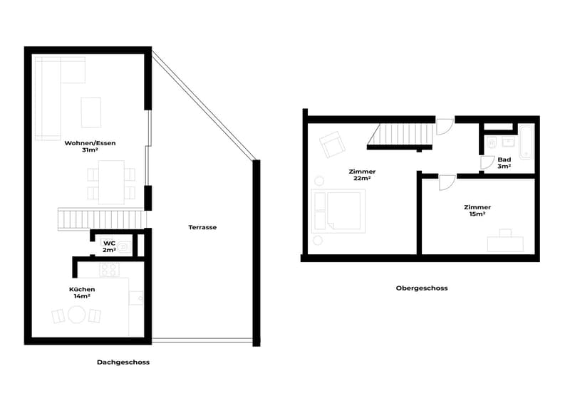 BEFRISTET: 01.01.27 - 31.03.27; Möblierte 3.5-Zimmer-Maisonette mit grosser Terrasse in Rotkreuz (25)