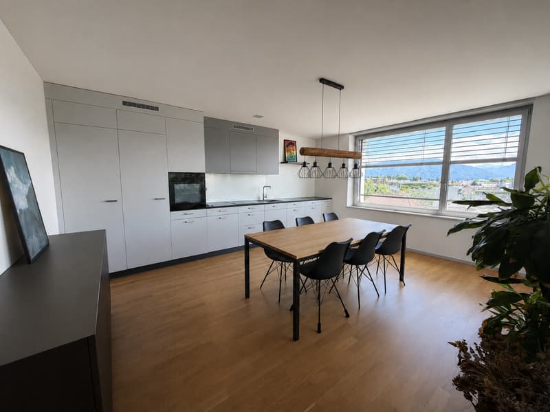 TEMPORARY: 21.08.2026 - 14.12.2026 / Stylish 3.5-room apartment with loggia and mountain view in Cham (9)