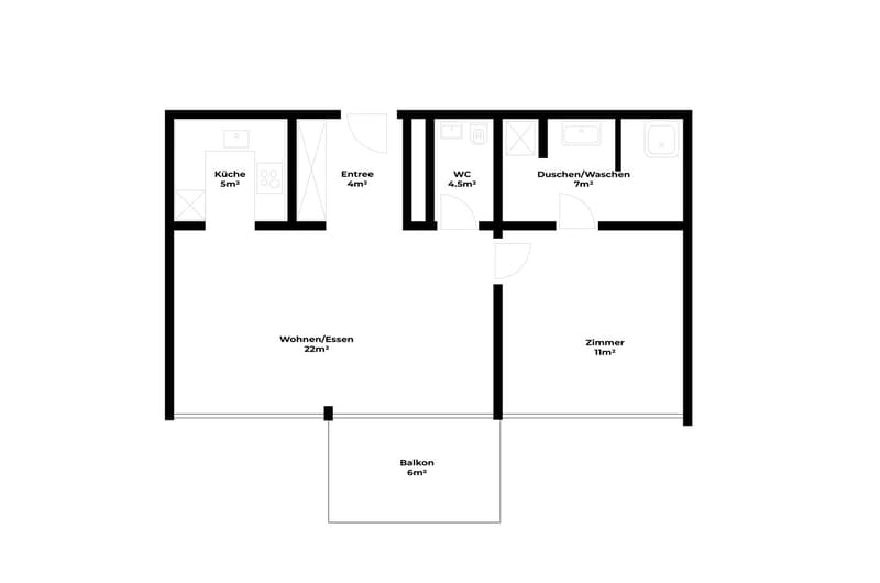 Möblierte 2.5-Zimmer-Wohnung mit Balkon und Seesicht in Zug (13)