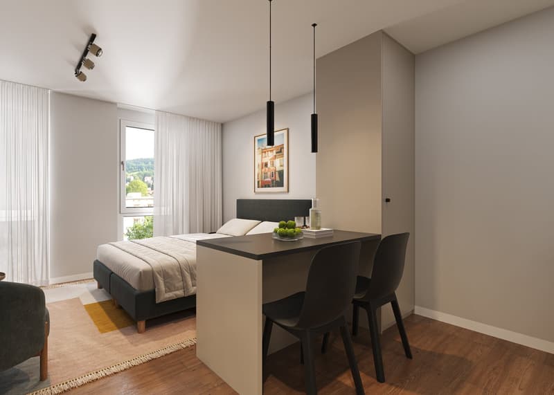 Möblierte 1.5-Zimmer-Wohnung im Neubau – mitten in Solothurn (1)