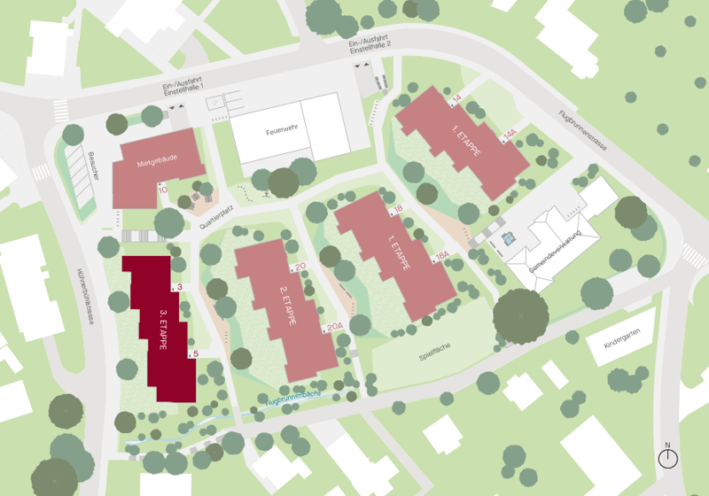 Several buildings with a total of 25 residential units
