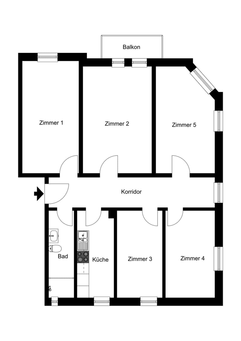 Appartamento 4.5 locali economico con balcone a St. Gallen-Neudorf (7)