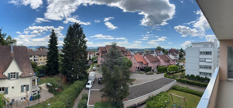 Aussicht Südbalkon mit Blick auf Säntis-Gipfel