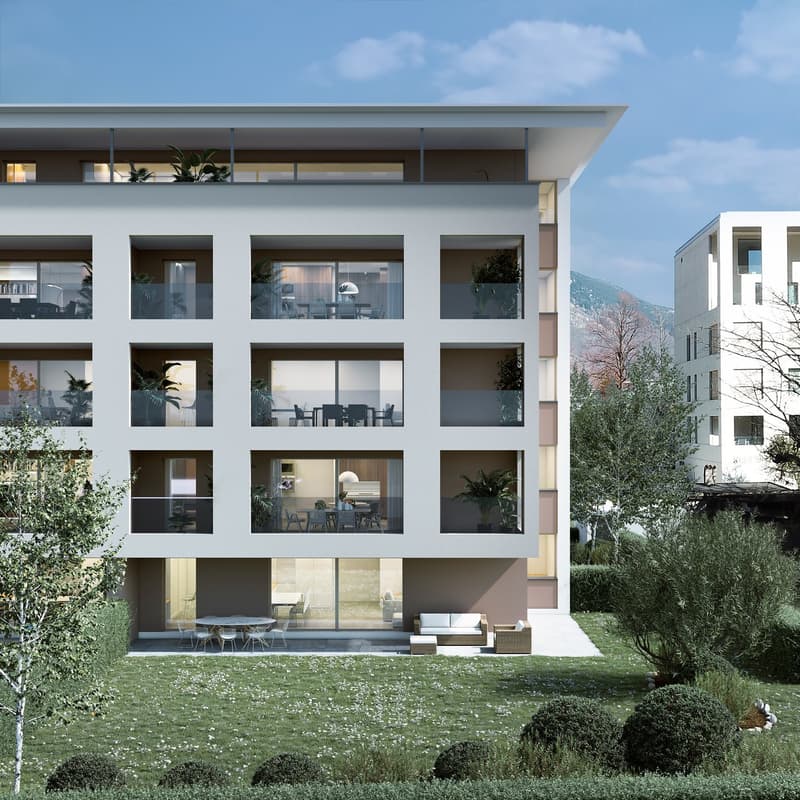 Appartamento di 2.5 locali con giardino privato a due passi dal centro storico di Bellinzona (1)