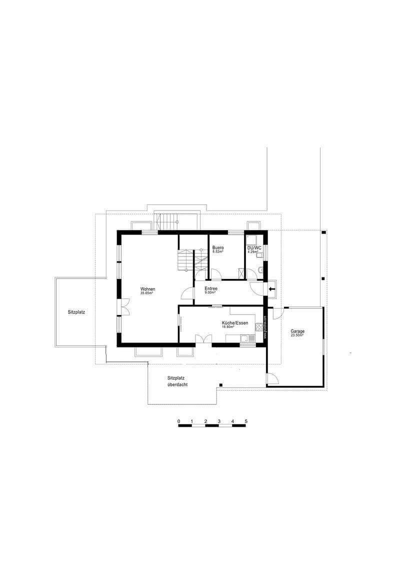 Living room, kitchen, 2 bedrooms, 2 bathrooms, balcony, office, garage