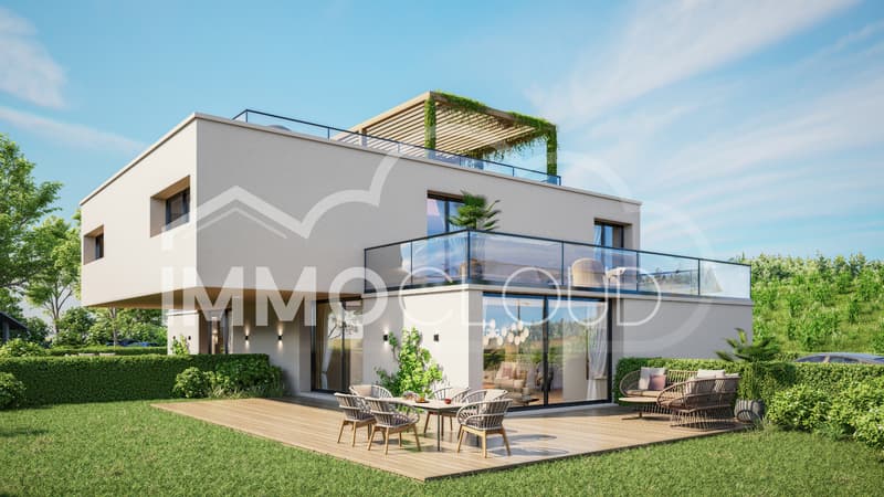 Villa con terrazza panoramica sul tetto - tra vigneti, lago e Riviera (2)