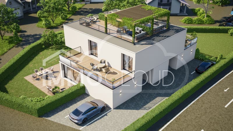 Villa con terrazza panoramica sul tetto - tra vigneti, lago e Riviera (8)