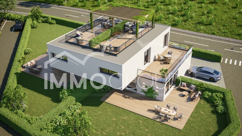 Villa con terrazza panoramica sul tetto - tra vigneti, lago e Riviera (3)