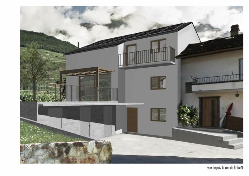 Beautiful renovated mazot of 5.5 rooms in the Commune of Fully (4)