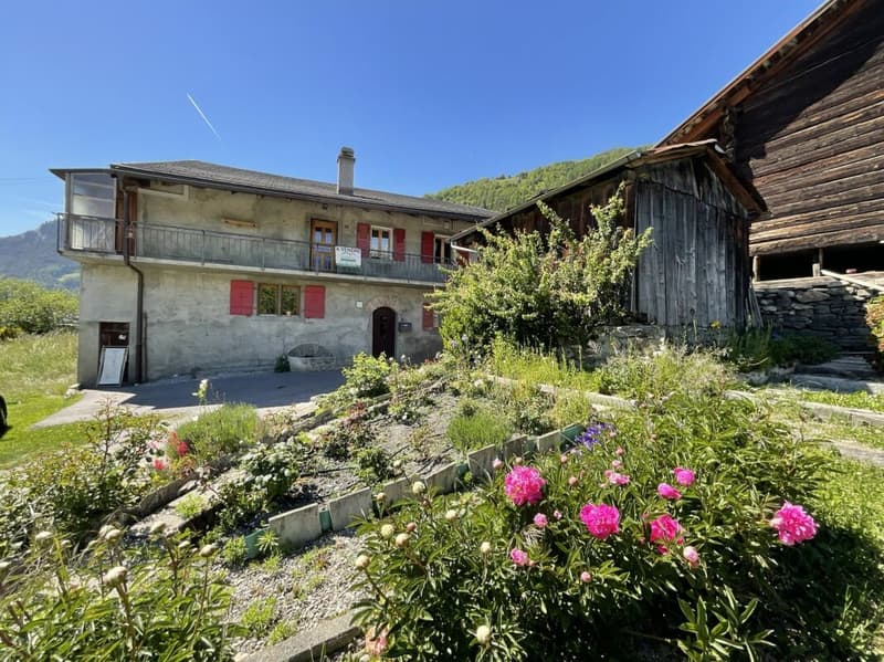Apartment and land for sale in the village of Vollèges (2)