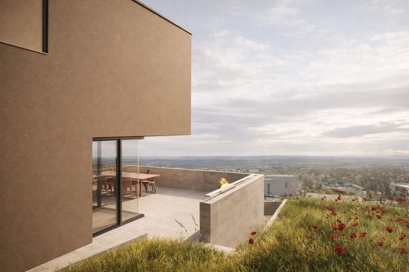 Villa a schiera contemporanea con terrazza a Ursy (4)